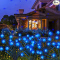 Kohlrabi Solar Garden Lights Outdoor, 6 Pack 60 LED Blue Firefly Lights by KohlrabiDecor