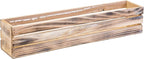 20" Rectangular Rustic Wood Planter - Image 2