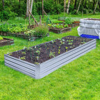 Galvanized Raised Garden Beds for Vegetables Large Metal Planter Box Steel Kit - Image 7