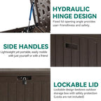 YITAHOME 90 Gallon Large Deck Box - Image 5