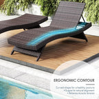 Nestl Chaise Lounge Chair Outdoor Set of 4, Wicker Patio Lounge Chair, Outdoor - Image 3
