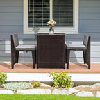 Bonnlo 3 PCS Wicker Outdoor Patio Bistro Set, Patio Furniture Set - Image 5