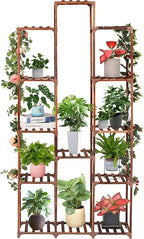 XXXFLOWER Plant Stand Indoor Outdoor 13 Tiers Wood Plant Shelf by XXXFLOWER
