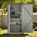 Greesum 3x3FT Outdoor Storage Shed, Small Metal Storaged Sheds - Image 2