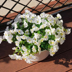 Artificial Flowers for Outdoors, UV Resistant Fake Silk Morning Glory, - Image 2