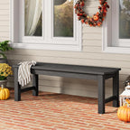 Outdoor Bench Set of 2, 2-Person Patio Backless Benches, HIPS Weatherproof - Image 6