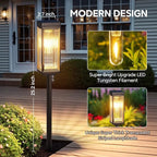 Solar Pathway Lights Outdoor, 4 Pack Upgraded Solar Lights Outdoor Waterproof - Image 2