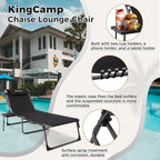 KingCamp Oversize Lounge Chair Outdoor, Extra Large Padded Folding 5 Positions - Image 6