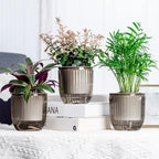 Josteve 4.5 Inch 2 Pcs Self Watering Hanging Planter Indoor Plant Pots Drainage - Image 6