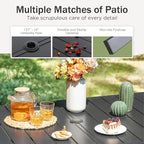 PHI VILLA Outdoor Dining Set for 6, All-Weather Patio Table and Chairs Set for 6 - Image 8