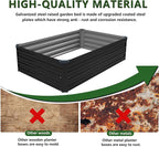 4×3×1FT Galvanized Raised Garden Bed Kit, Metal Planter Boxes, Large Raised - Image 6