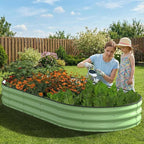 Raised Garden Bed, Oval Metal Planter Box - Image 7