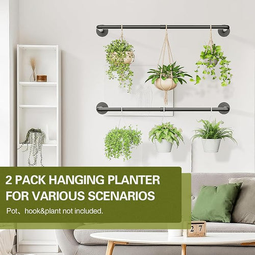 2Pc Hanging Planters for Indoor Plants Plant Hanger Indoor Hanging Plant Holder - Image 2