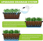 Window Box Planter, 12 Pack Plastic Vegetable Flower Planters Boxes 17 Inches - Image 3