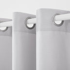 TOWN & COUNTRY BASICS Heavyweight Grommet Curtain, Cloud Grey | Light Filtering - Image 3