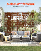 VEVOR Metal Privacy Screen, Outdoor Privacy Screens & Panels, Freestanding - Image 2
