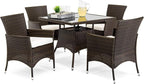 Best Choice Products 5-Piece Indoor Outdoor Wicker Dining Set Furniture by BestChoiceProducts