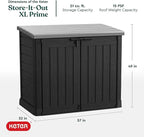 Keter Store-It-Out Prime XL 4.75 x 2.6 Foot Resin Outdoor Storage Shed - Image 4