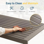 Wisteria Lane Outdoor Furniture Patio Coffee Table, Ourdoor Rectangle Coffee - Image 3