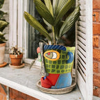 Abstract Face Planters Pots Head, Unique Head Planter - Image 4