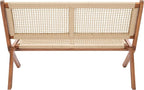 SAFAVIEH Outdoor Collection Kobina Natural Acacia Wood/Natural Rope Foldable - Image 5