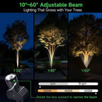 Solar Spot Lights Outdoor, Adjustable Angle Waterproof Landscape Spotlight - Image 4