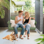 VINGLI Upgraded Patio Wooden Porch Swing - Image 5