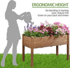 Yaheetech 2pcs Raised Garden Bed 48x24x30in Elevated Wooden Horticulture - Image 5