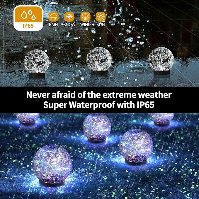 Solar Globe Lights Outdoor Waterproof-Solar Balls - Image 4