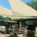 LOVE STORY Custom Size 11'x11'x15.6' Butter Cream Sun Shade Sail Right Triangle by LOVESTORY