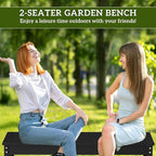Outsunny Outdoor Bench, Backless Garden Loveseat - Image 4