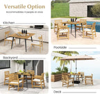 Tangkula 42.5" Acacia Wood Outdoor Dining Table - Image 9