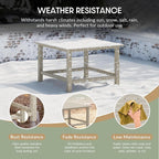 WestinTrends Malibu Low Outdoor HDPE Square Patio Coffee Table - Image 4