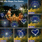 Garden Outdoor Lights, 2 Pack 120 LED Solar Garden Lights Fairy Lights Outdoor - Image 4