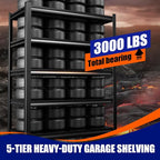 71"H-35"W Garage Shelving Heavy Duty Storage Shelves, Metal Adjustable Shelving - Image 4