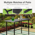 PHI VILLA 5 Piece Outdoor Bar Set, Counter Height Patio Bar Table and Chairs - Image 4