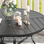 VICLLAX Round Patio Table with Adjustable Umbrella Hole - Image 6