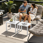 Crestlive Products Aluminum Outdoor Side Table Set of 2 - Image 8
