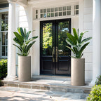 Kante 27.8 Inch Tall Cylindrical Planter, Large Round Plant Pots - Image 4