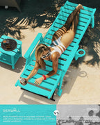 SERWALL Patio Chaise Lounge Chair Set of 2, Poly Lounge Chair - Image 2