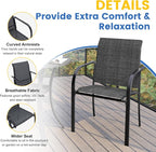 VICLLAX Patio Dining Set for 6, Outdoor Furniture Set Includes 63" Rectangle - Image 4
