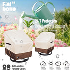Outdoor Chair Covers 2 Pack, 100% Waterproof Heavy Duty Patio Furniture Covers - Image 4