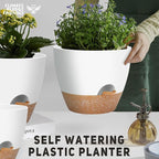 12" 10" 9" Large Self Watering Plant Pots, 3 Pack Flower Pots Planters - Image 5