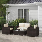 Outsunny 4 Piece Wicker Patio Furniture Set by Outsunny
