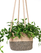 Hanging Planter Basket Jute Rope Woven Plant Hangers Indoor Hanging Plant - Image 3