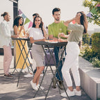 VINGLI 24" Plastic Folding Round Table Bar Height, HDPE Matrial - Image 9