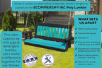 Mission Poly Lumber Wood 5FT Porch Swing Amish Craftsmandship Made in USA HDPE - Image 3