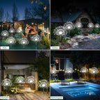 Solar Garden Lights Outdoor Waterproof, 4 Pack Total 480 LED Solar Firework - Image 6