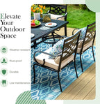 Sophia and William Outdoor Patio Dining Set - Image 6