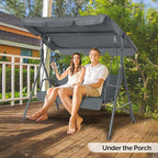 VINGLI Heavy Duty 550 LBS Upgraded 2 Person Outdoor Porch Swing - Image 6
